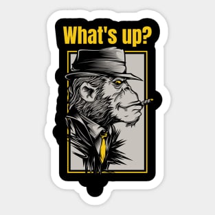 Funny Monkey In A Suit Sticker